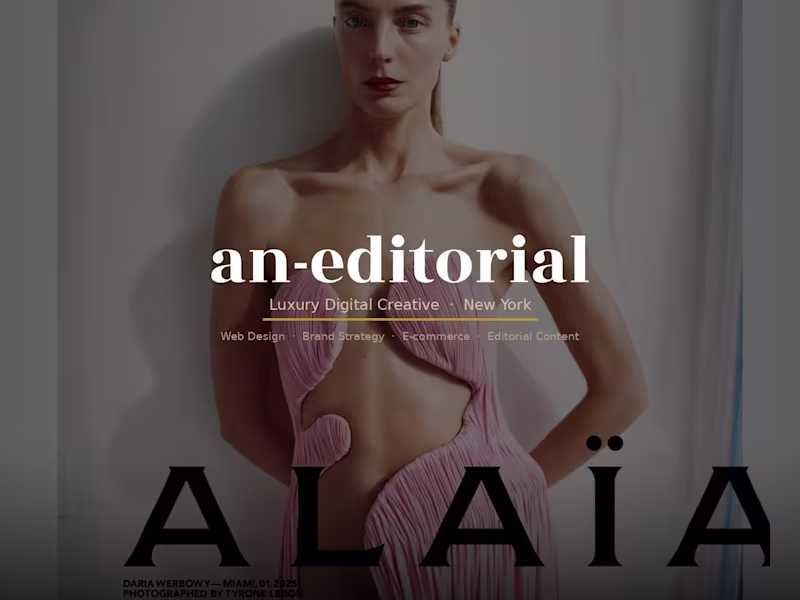 Cover image for AN-EDITORIAL Brand & Platform