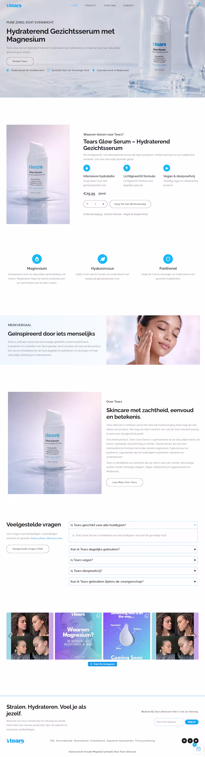 Cover image for A premium skincare landing page