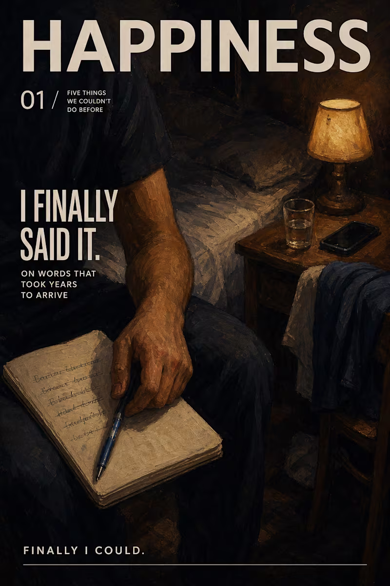 Cover image for FINALLY I COULD 1.
An editorial