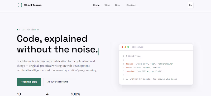 Cover image for Stackframe