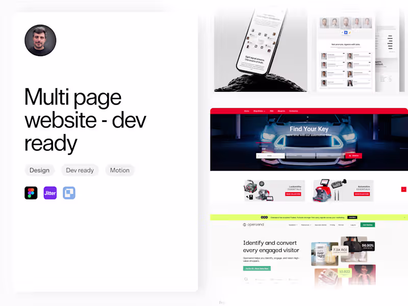 Cover image for Multi-Page Website Design — Developer-Ready Figma