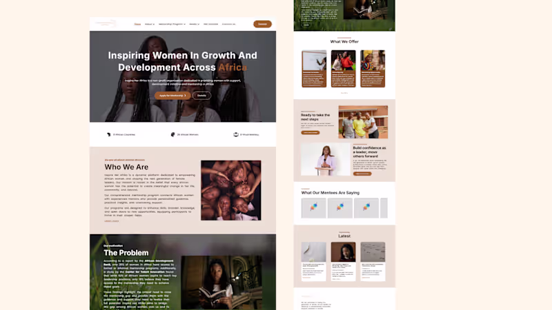 Cover image for Website Redesign for Inspire Her Afrika