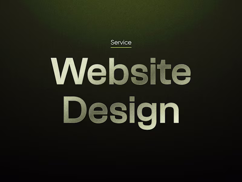 Cover image for Website Design