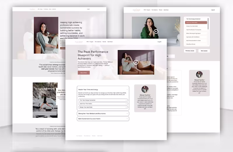 Cover image for Kajabi Website Migration and Rebuild for Julia Arndt