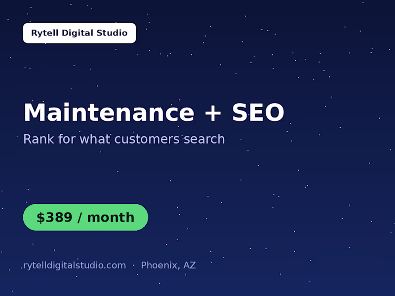 Cover image for Maintenance + SEO