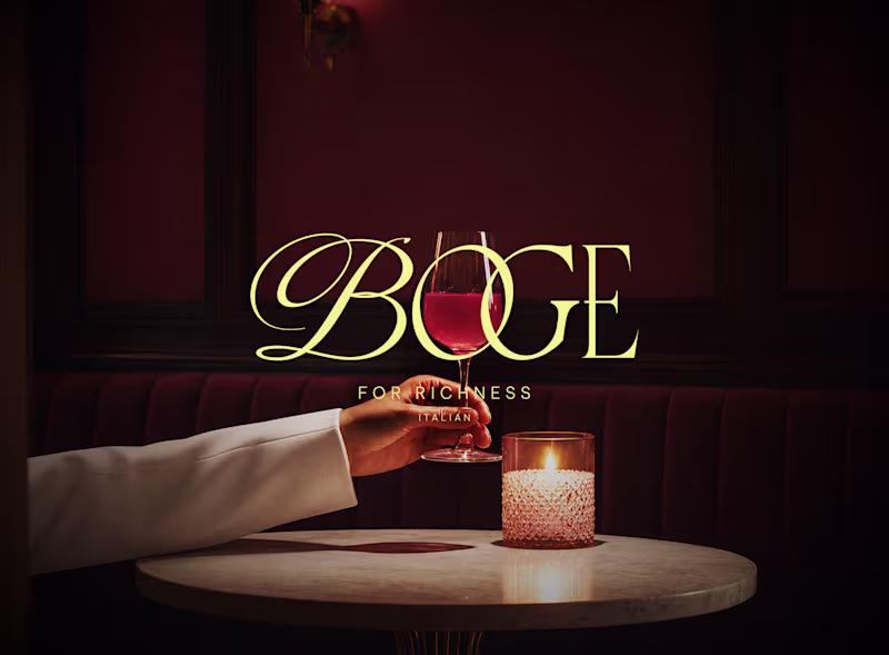 Cover image for BOGE - Contemporary Italian Fine Dining Brand Identity