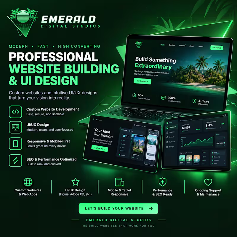 Cover image for Professional Website Design & UI/UX