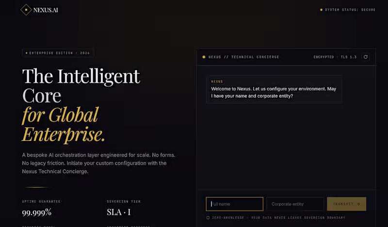 Cover image for AI Chatbot Landing Page | Enterprise Lead Qualification