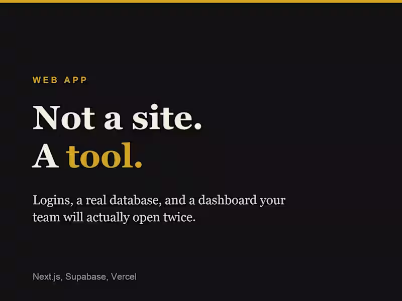 Cover image for Web app and dashboard build in Next.js and Supabase
