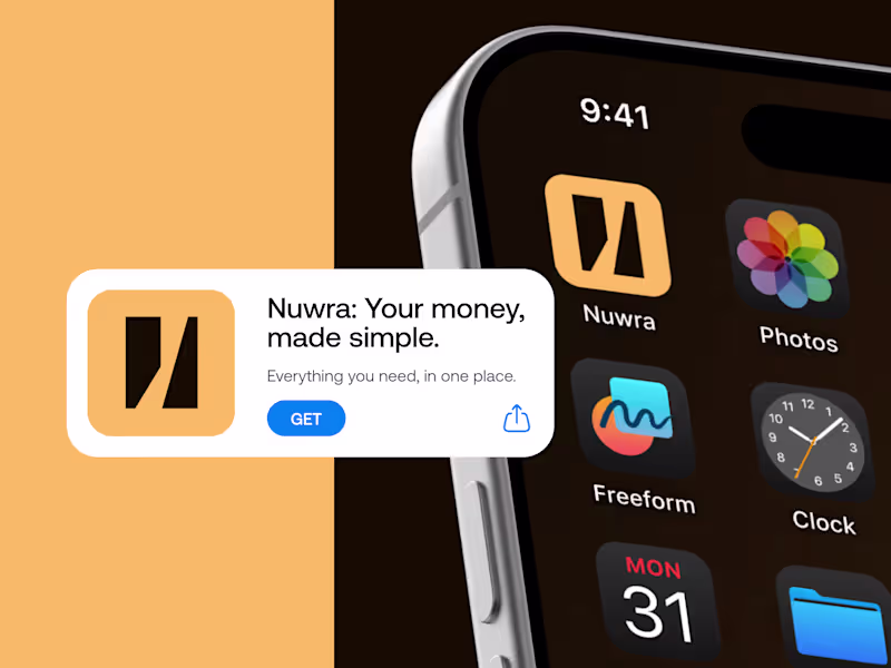 Cover image for Nuwra - Fintech App & Brand Identity