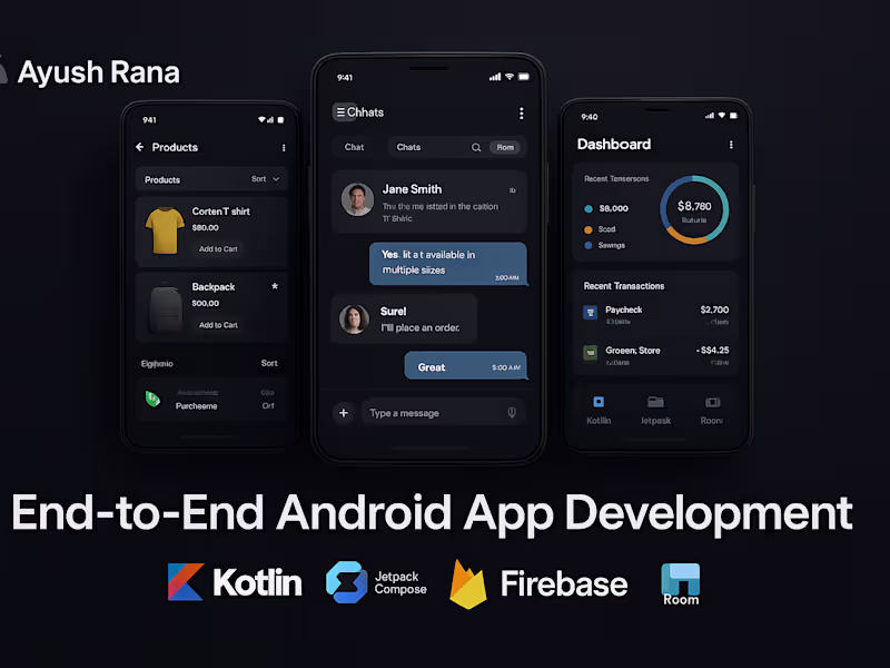 Cover image for Custom Android App Development (Kotlin + Jetpack Compose)