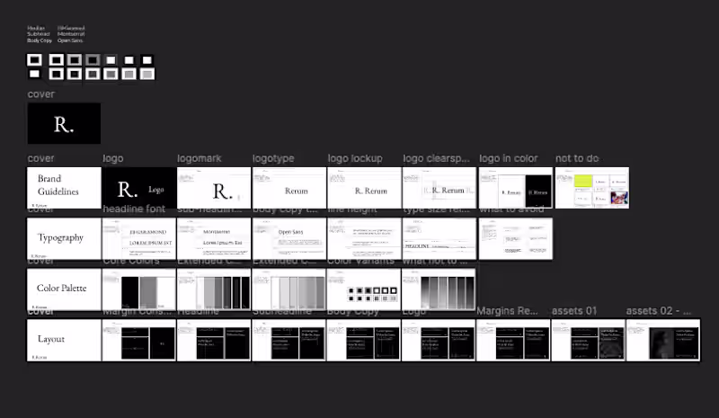 Cover image for Brand Identity Concept Design - "Rerum" COMPLETED