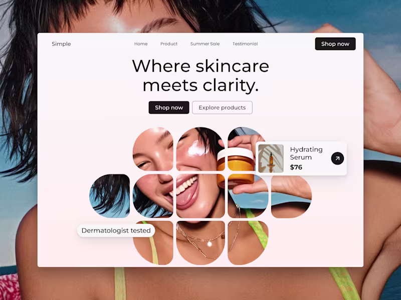Cover image for Clarity Skincare — E-commerce Landing