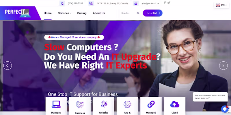 Cover image for Landing page design and development for an IT services compa...