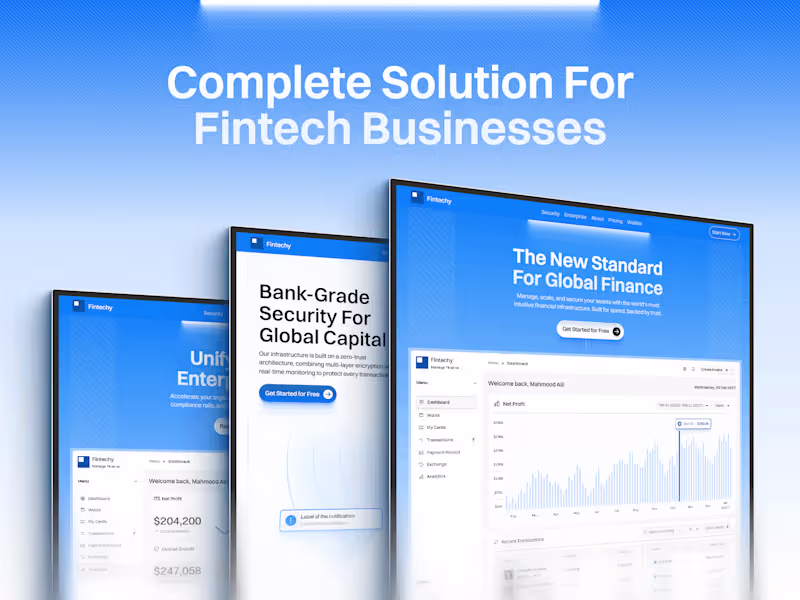 Cover image for Fintechy — Solution for High-Growth Fintech