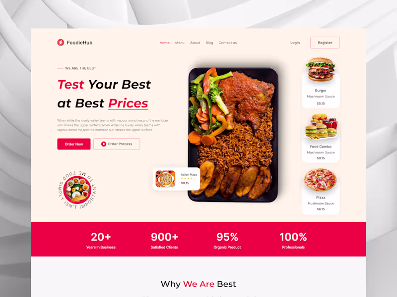 Cover image for Expert UI/UX Design for Full-Service Restaurant Website