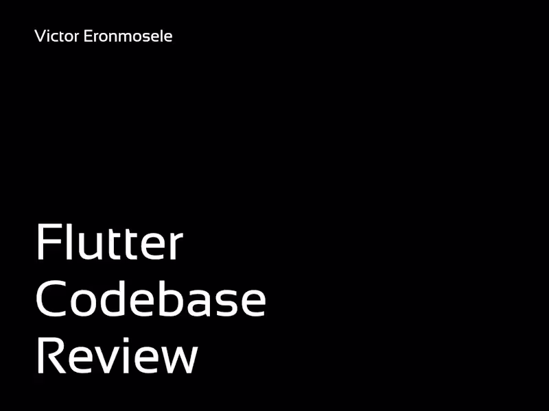 Cover image for Flutter Codebase Code Review