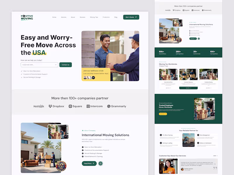 Cover image for Door-to-Door Moving Website Design