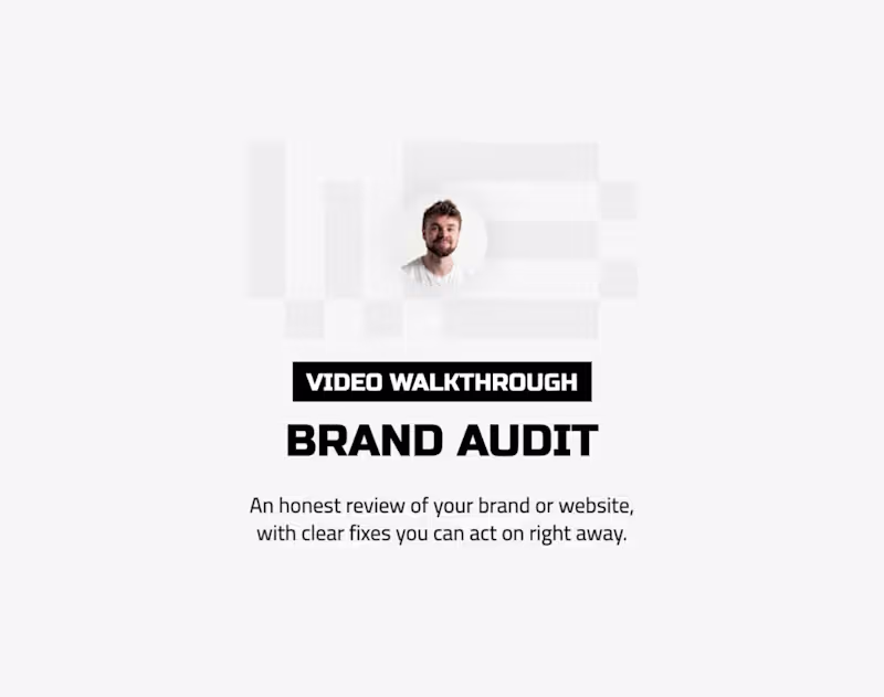 Cover image for Brand or Website Audit - Video Walkthrough