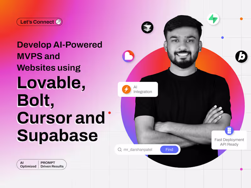 Cover image for I will create AI MVPs & websites with Lovable, Bolt and Supabase