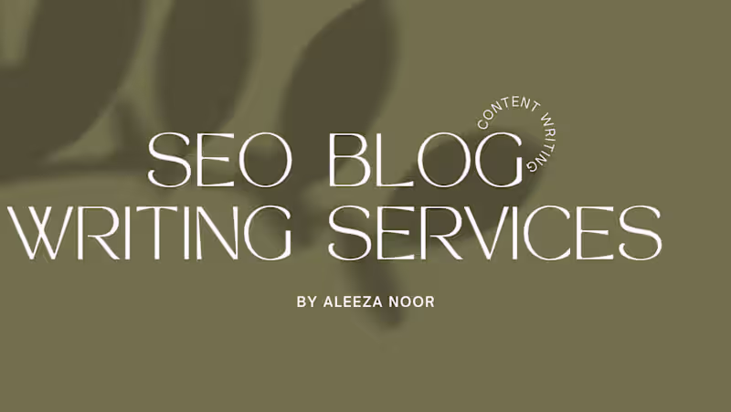Cover image for I will write SEO blog posts & website content