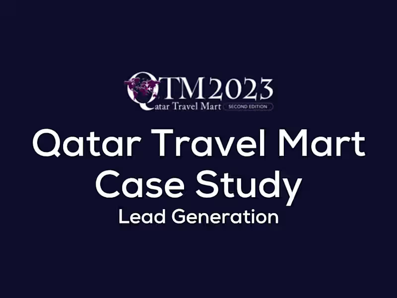 Cover image for Qatar Travel Mart's Exhibitor B2B Campaign