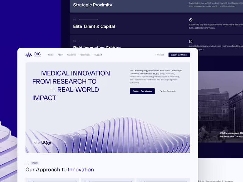 Cover image for UCSF OIC Visual Identity and Digital Experience