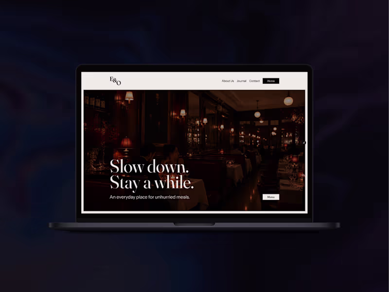 Cover image for Design Breakdown - E&O Restaurant Framer Template