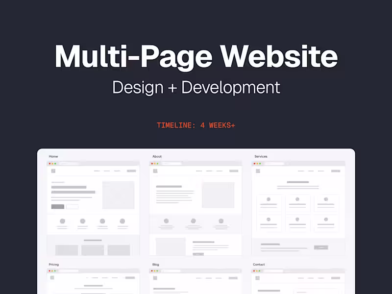 Cover image for Multi-Page Website Design + Development