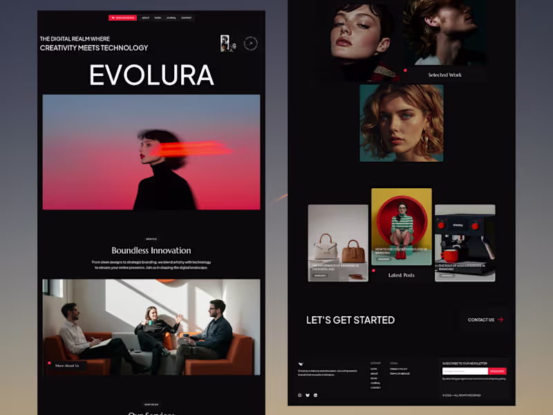 Cover image for Evolura — Creative Agency Portfolio Framer Template