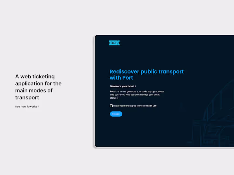 Cover image for Port: A web ticketing application