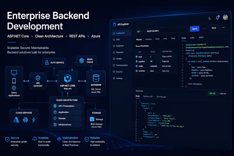 Cover image for Enterprise ASP.NET Core Backend Development