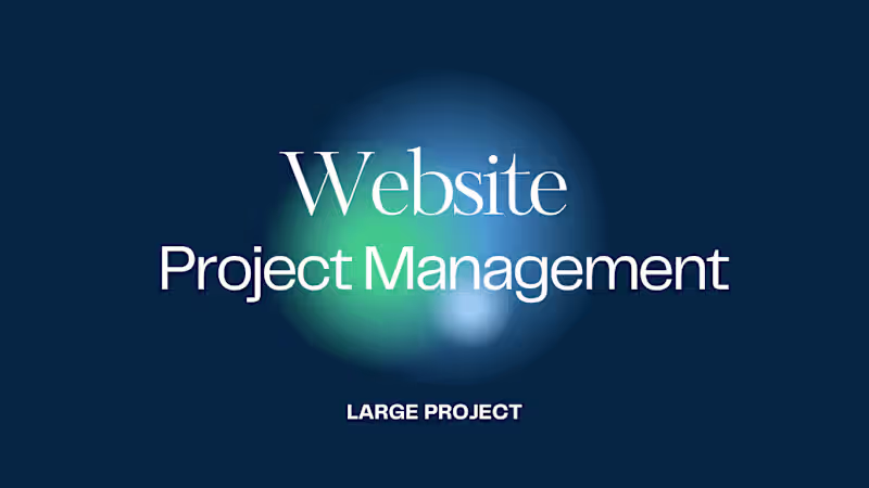 Cover image for Web Project Management - LARGE PROJECT