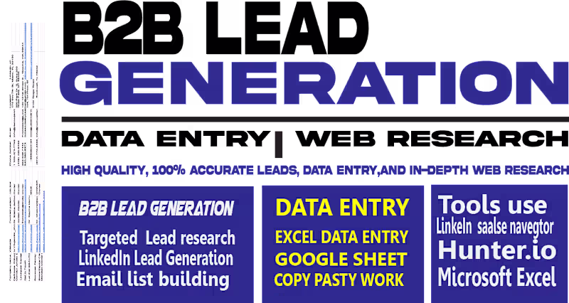 Cover image for I will do b2b lead generation, LinkedIn leads & Email List