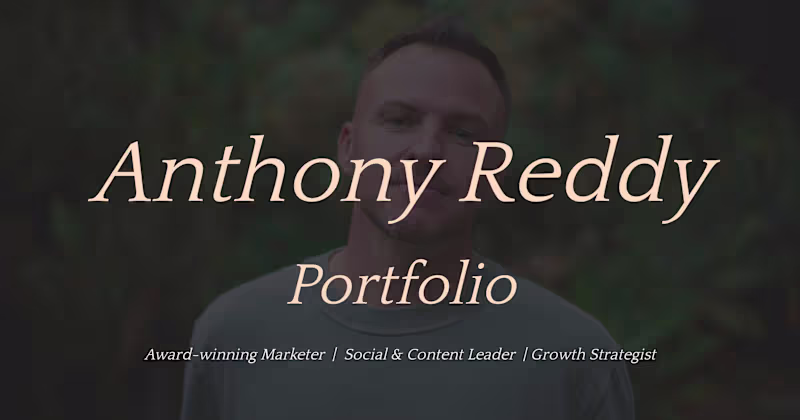 Cover image for Anthony Reddy Portfolio