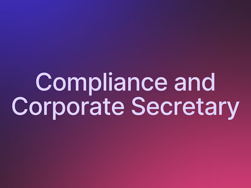 Cover image for Compliance and Corporate Secretary