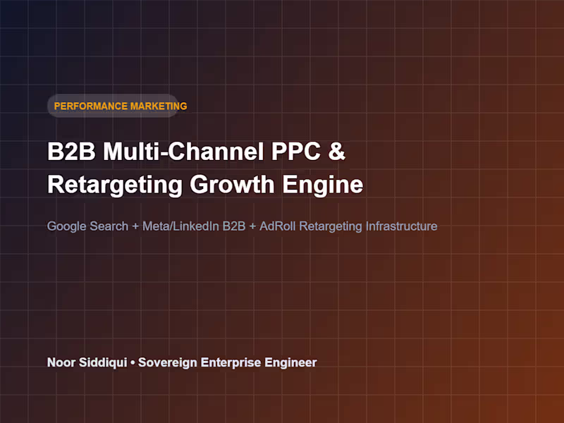 Cover image for B2B Multi-Channel PPC & Retargeting Growth Engine
