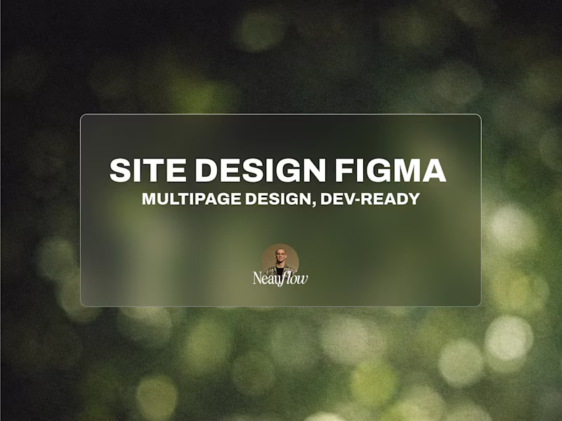 Cover image for Website Design in Figma — Multipage, Dev-Ready
