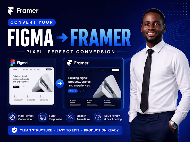 Cover image for Convert Your Figma Design Into a Professional Framer Website