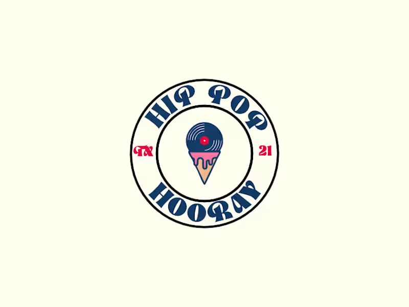 Cover image for Hip Pop Hooray | Gelato, Popsicles & ice cream Logo