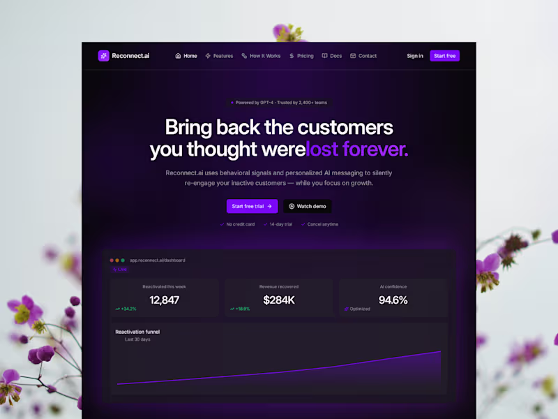 Cover image for Reconnect.ai — The Ultimate AI Customer Win-Back Engine