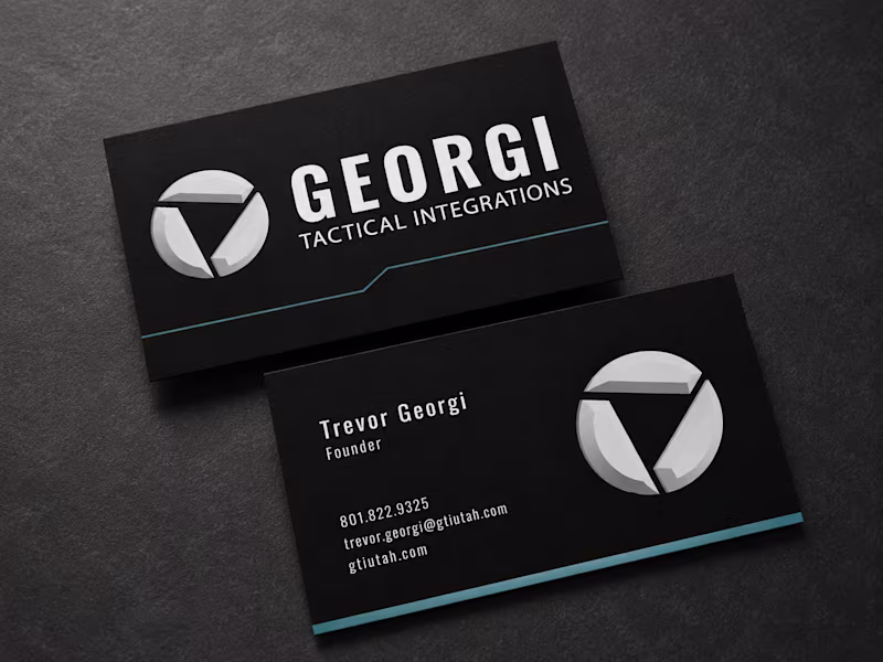 Cover image for Georgi Tactical Integrations — Business Card Design