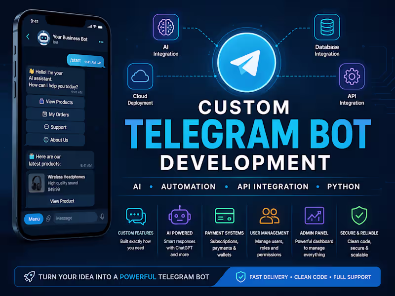 Cover image for Custom Telegram Bot Development for Your Business