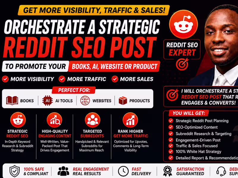Cover image for You will get orchestrate a strategic reddit SEO posts