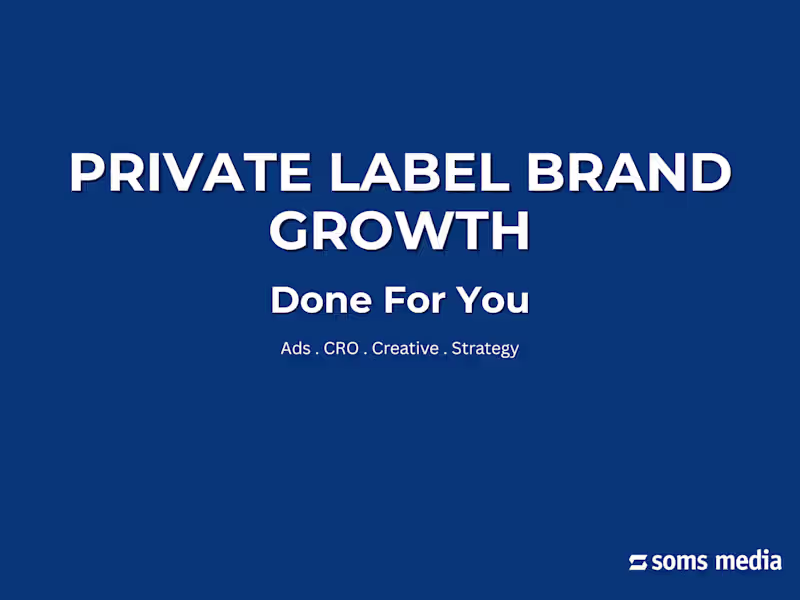 Cover image for Private-Label Brand Growth for Shopify Brands (Done-For-You)