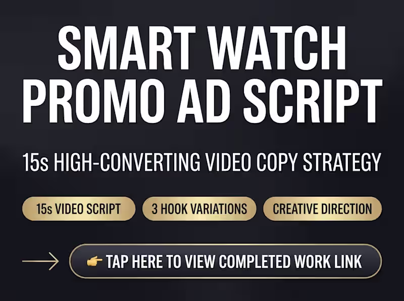 Cover image for Smart Watch Promo Ad Script