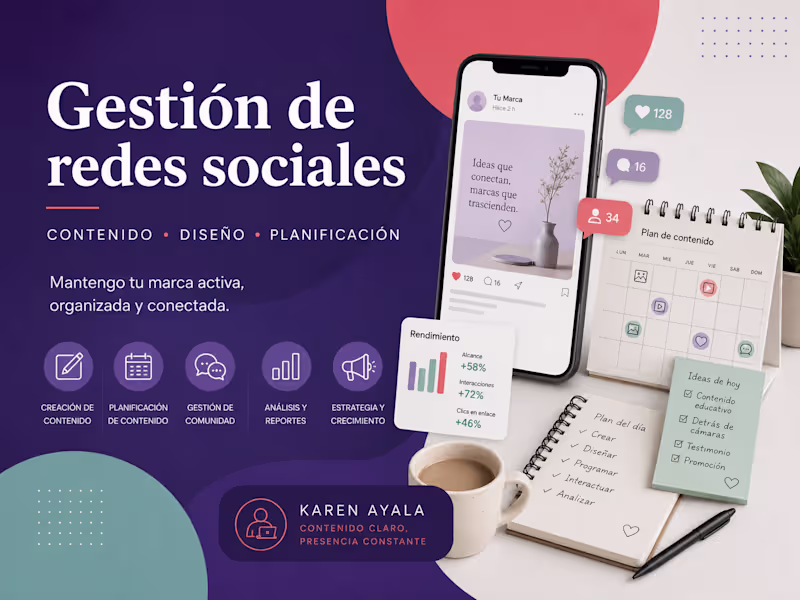 Cover image for Gestión de redes sociales y creación de contenido