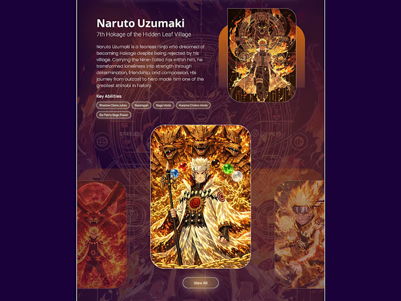 Cover image for Anime Character Showcase:
A visually immersive