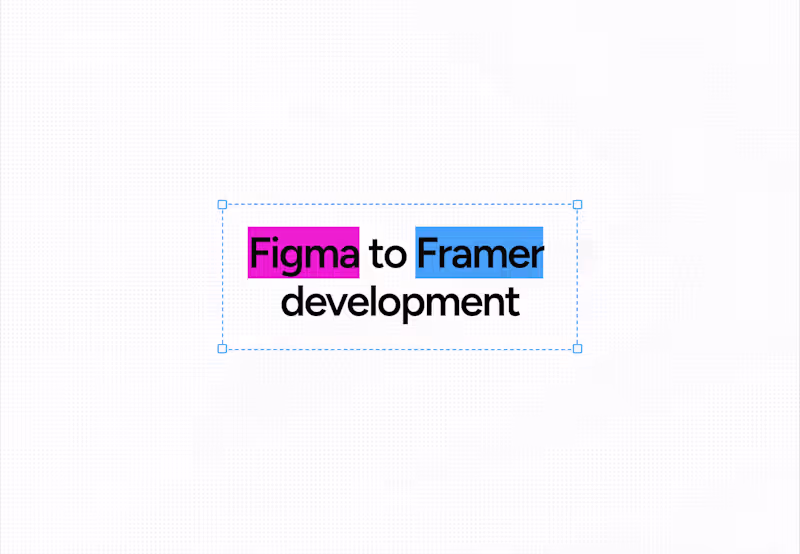 Cover image for Figma to Framer development