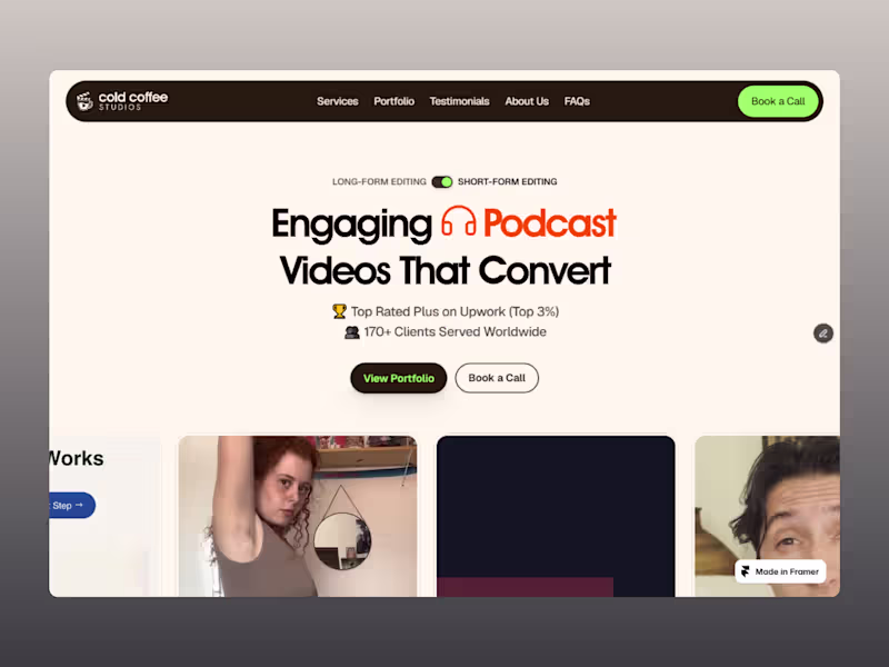Cover image for Framer Template Customization for ColdCoffee